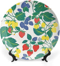 Plates Ceramic Summer Cherry Lemon Citrus Garden Personalized Decor for Wedding Household Table Office Design Collector Plates Including Bracket And Special Hook, Multi Sizes, Gifts for Men Women