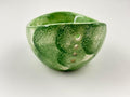 Ceramic Herb Stripper Bowl with Multi-Size Holes, Handmade Kitchen Tool, White (Green)