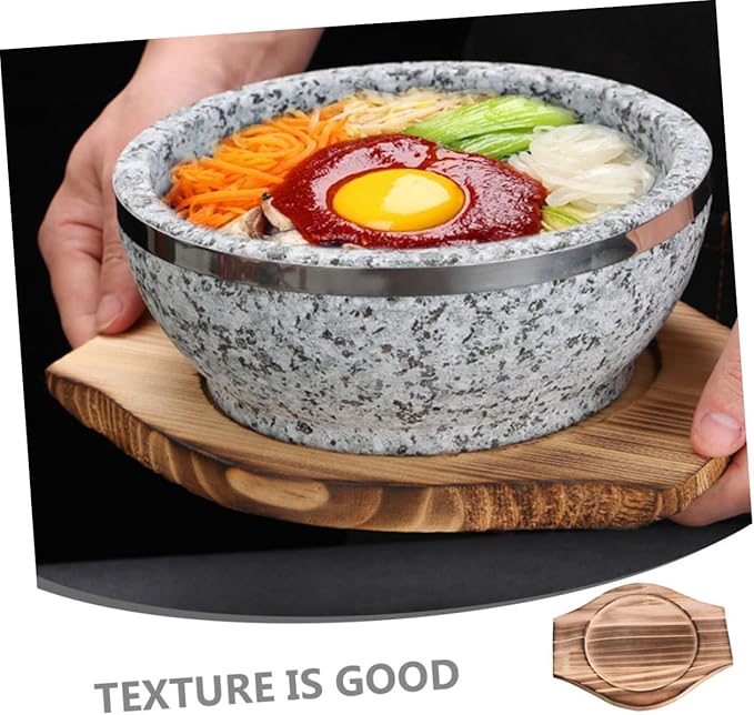 Korean Stone Bowl Mat Pot Holder Wooden Casserole Mat Heat Insulation Scratch-Resistant Reusable Diameter