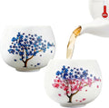 Heat Changing Sensitive Cherry Blossoms Tea Cup, Japanese Style Color Changing Ceramic Coffee Mug, Unique Magic Coffee Tea Cup for Gift Valentines (5 oz)