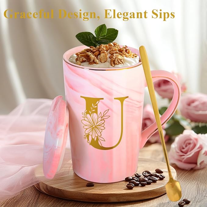 Personalized Ceramic Coffee Mug with Lid Tea Cup Gift Auntie Titi Son Girlfriend Brother Work Police Wife Bachelorette College Students Cowgirl Soul Best Sister Ever Work Young Adult Tomboy Lesbian,U