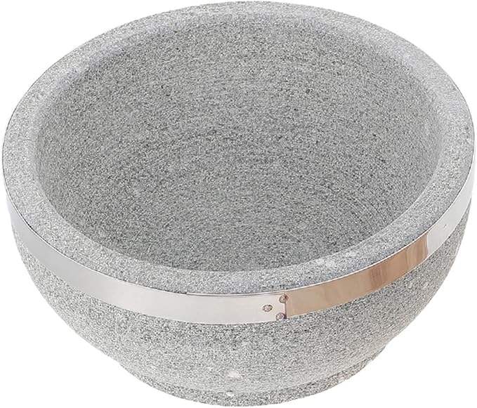 Multipurpose Korean Stone Pot for Cooking Bibimbap and Soups Natural Material Heat Retaining Design for Family Meals