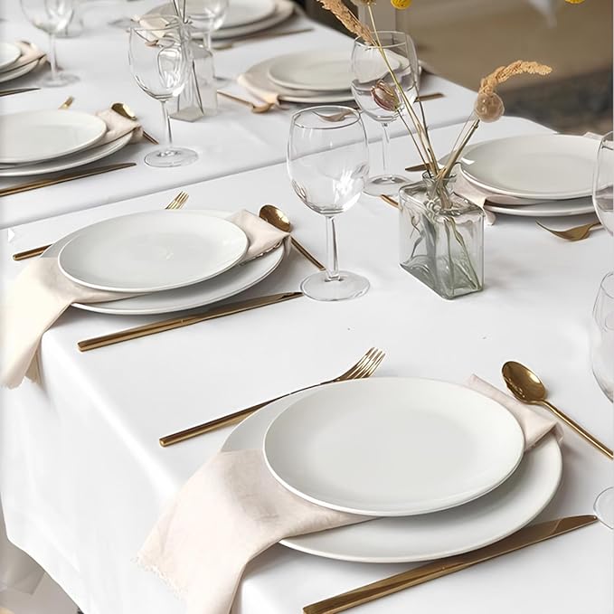30 Piece Ceramic Appetizer Plates, 5.6 Inch Small Dessert Plates Set, White Round Plates for Bread, Butter, Snack, Lightweight Dinnerware Saucer Sets - Ivory, Oven, Microwave & Dishwasher Safe