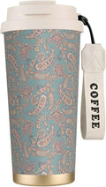Asian Elements Paisley for Travel Coffee Mug 100% Leakproof 316 Stainless Steel Vacuum Insulated Tumbler with Lid and Straw for Water, Iced Tea or Coffee, Smoothie and More
