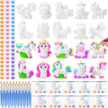 Simgoing 20 Set Unicorn Ceramic Painting Kit DIY Ceramic to Paint Your Own Unicorn Figurines Unpainted Plaster Arts and Craft for Adults Holiday Birthday Party Favors