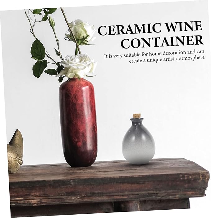 Ceramic Wine Storage Jar Asian Wine Jars Multi-functional Bottle for Home