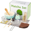 12 Pcs Matcha Whisk Set - Matcha Set Includes Ceramics Matcha Bowl and Cup, Matcha Kit for Ceremony Making Tools, Gift for Family/Friend Gradient blue-green