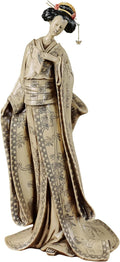 Touch of Class Miyoko Beauty Geisha Table Sculpture - Resin - Beige, Black, Red - Japanese Lady for Bedroom, Living Room, Dining Room, Bookshelf, Mantel, Office, Entryway, Foyer