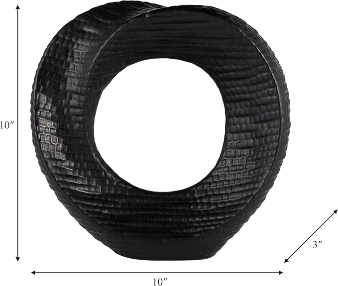 Decorative Home Decor Sculpture – Bathroom Accessory, Office and Room Decor Statement Piece – Modern Statue Accent for Living Room Decor, Bookself, Coffee Table or Artful Ornaments – 10" Black
