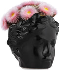 Small Head Planter - Ceramic Face Planter Pots for Indoor Plants, Cute Funny Succulent Pot with Drainage Hole, Unique Gift, 3.9"