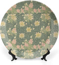 Spring William Morris Flowers China Plates of 6", 7", 8", 10", Personalized Christmas Design Design Collector Plates, Custom Gifts, Home Office Decorations Club, Including Bracket And Special Hook