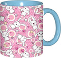 Anime,Ceramic Coffee Mug, Rabbits Funky Animals, Funny Tea Cup, 6 Colors to Choose, 11 Oz, Dishwasher and Microwave Safe (Sky blue)