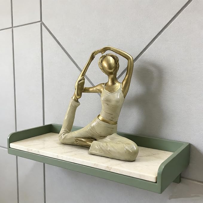 Artgenius Art Yoga Pose Statue Yoga Figurine and Statues,Home Decorative Girl Yoga Scuplture (King Pigeon Pose)