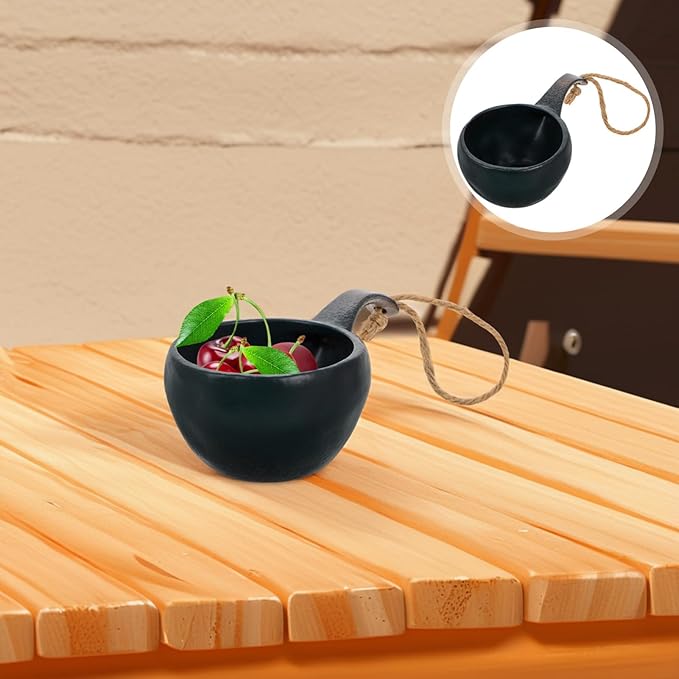 VOSAREA Retro Ceramic Ramen Soup Bowls with Handles Japanese Style Porcelain Serving Bowls for Noodles Snacks and Beverages for Outdoor Dining and Camping