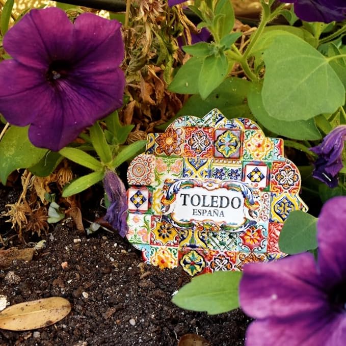 Decorative Magnet Toledo Spain - Exclusive Alma de Toledo Collection - Vibrant Artisan Ceramic - Unique Souvenir for Your Home and Heart