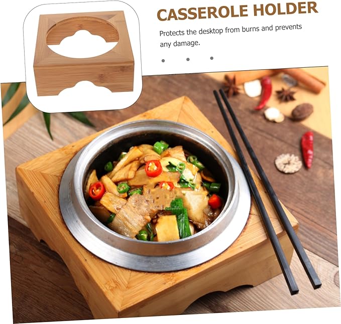 Korean Stone Pot Stand Heat Insulation Elegant Rack for Dolsot Bibimbap and Casseroles Stable and Stylish Kitchen Accessory Inner