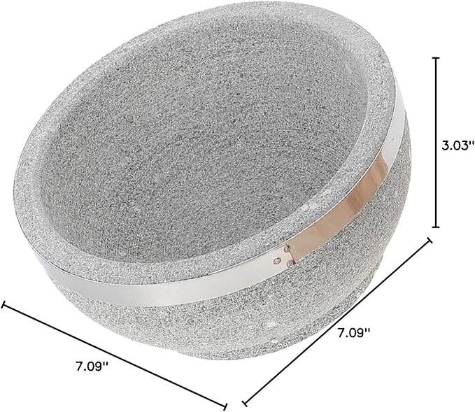 Multipurpose Korean Stone Pot for Cooking Bibimbap and Soups Natural Material Heat Retaining Design for Family Meals
