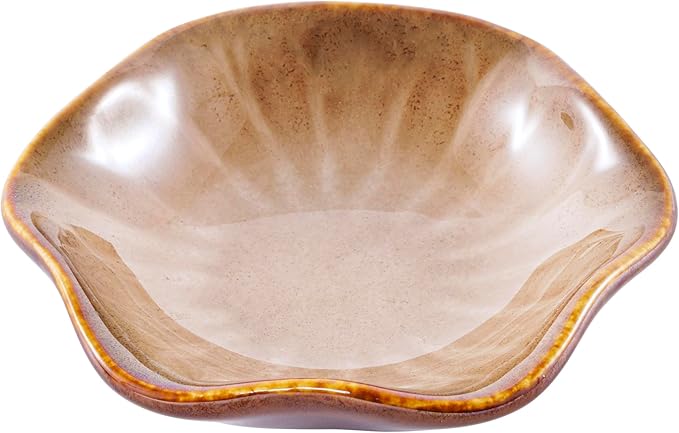Vintage-Inspired Ceramic Jewelry Dish – Handcrafted Floral Trinket Trays in Luxe Glazed Porcelain | Antique-Style Ring Holders for Vanity & Dresser Décor (1, Kiln transformed lotus khaki color)