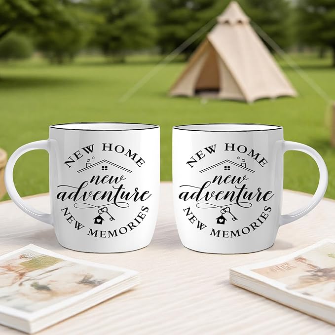 New Home House Warming Gifts, New Home Gift Ideas for Women Men Couple, Housewarming Closing Unique Gift for House Buyers, First Apartment Essentials Ceramic Coffee Mug13oz Est -67