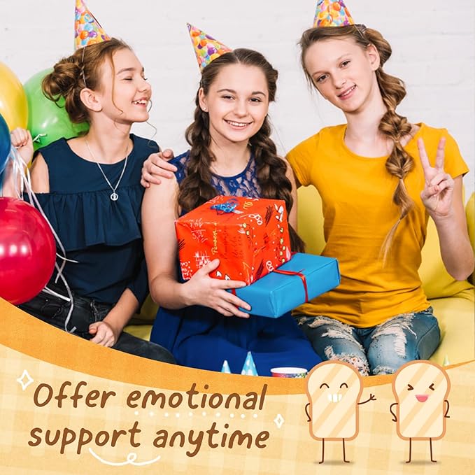 13th Birthday Gifts for Girls Boys, Cute Handmade Crochet Toast Decorations with 13th Bday Card, Unique Birthday Gifts for Teens 13, Gift for Son Daughter Grandchildren from Aunt Uncle