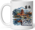 Bali Indonesia Ceramic Coffee Mug 11oz Asia Tropical Island Island of the Gods – Tea Coffee Mug with Comfortable Grip – Unique Travel Gift Cup for Office or Home – Vibrant Long-Lasting Print ID44991
