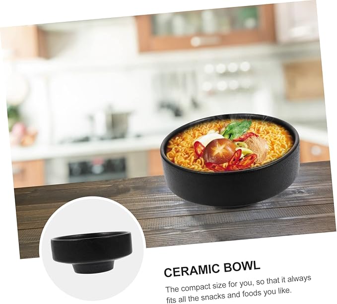 LIFKOME Key Bowl Serving Bowl Ceramic Frosted Ramen Cute Japanese Noodle Instant Noodle