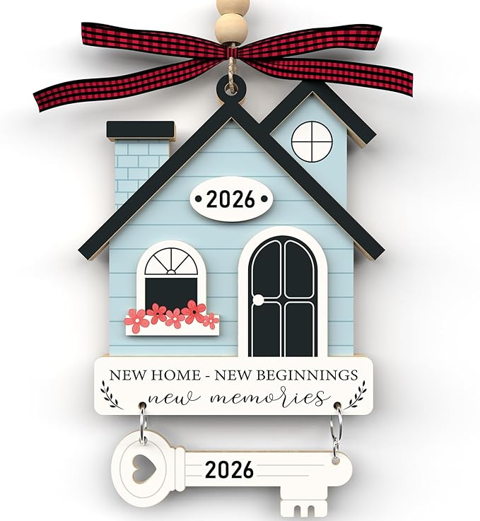 New Home Ornament 2026 - Housewarming Gifts for New House, First New Home Warming Gift Ideas for Couple - House Ornaments for Newhouse Owners Ideas - First Christmas 2026