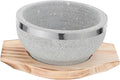 Korean Bibimbap Stone Bowl with Tray Dolsot Bowl for Soup and Cooking Kitchenware for Authentic Korean Cuisine for Bibimbap and Stews