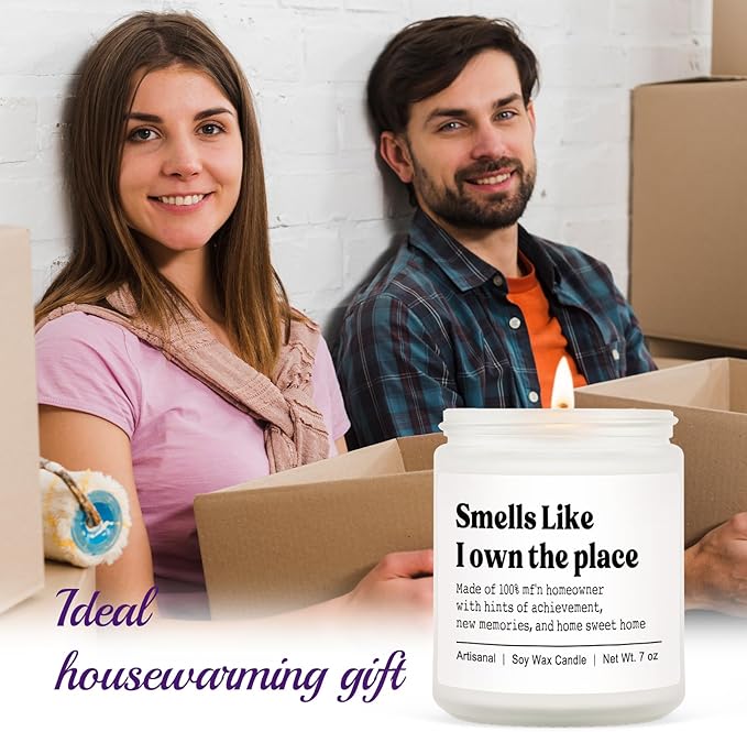 Niyewsor House Warming Gifts, New House/Home Candle, Best Housewarming Gift 2026, Closing Gifts for Home Buyers, New Homeowner, First Apartment Essentials, Handmade, 7oz
