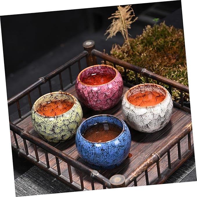 BESPORTBLE Ceramic Teacup Japanese Sake Cup Antique Tea Cup Asian Tea Cups Cover Water Tumbler Latte Cups Juice Cups Drinking Mugs Kungfu Tea Cups Handleless Ceramic Cup Simple Ceramics Glass