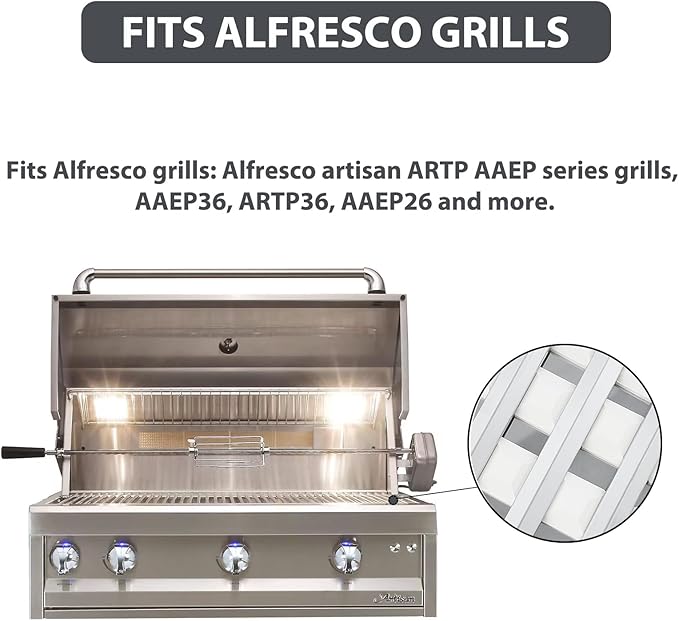 Charbrofire 510-1024 Briquette Tray Replacement Parts for Alfresco Grill Parts Alfresco Artisan ARTP AAEP Series Grills Heat Trays AAEP36 ARTP36 AAEP26 Ceramic Briquettes Assembly 1 Pack