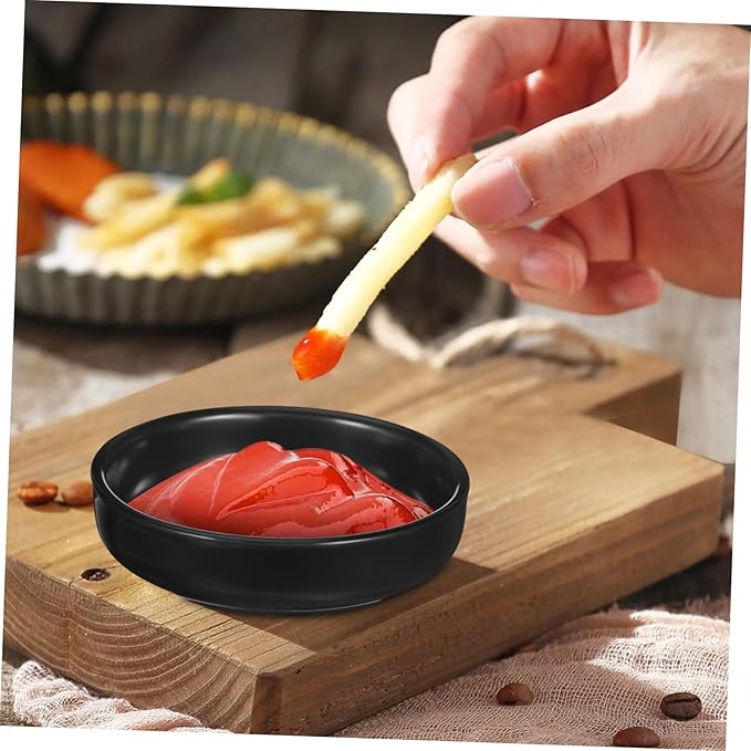 ABOOFAN 6pcs Japanese Ceramic Seasoning Dishes Appetizer Plates for Family Gatherings Sturdy Non-stick Design Elegant Condiment Bowls for Sushi and Dips