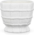 6" White Ceramic Plant Pots with Drainage Hole, Rustic Flower Pots for Indoor Plants, Outdoor Decorative Ceramic Planters Pot Small Plant Pot for for Succulents, Cactus, Herbs, Orchids Planters