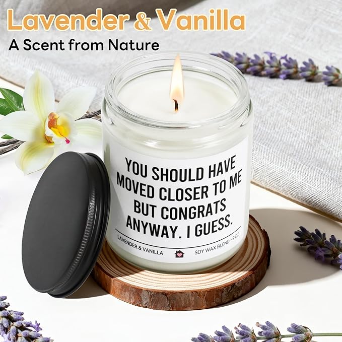 KISSHAKE House Warming Gifts New Home Gift Ideas, Funny Housewarming Gifts New Home Essentials for Women & Men, Unique House Warming Gift Apartment Decor Housewarming Party Decorations, Soy Wax Candle