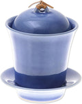 NOVICA Blue Ceramic Soup Cup Lid And Saucer Set, Cup Of Comfort In Blue'