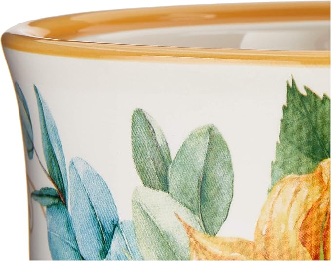 Sunflower Fields 3-Piece Ceramic Canister Set with Airtight Lids – Decorative Floral Storage Jars for Kitchen Counter, Pantry, Coffee, Sugar, Flour, and More – 52 oz, 74 oz, 96 oz