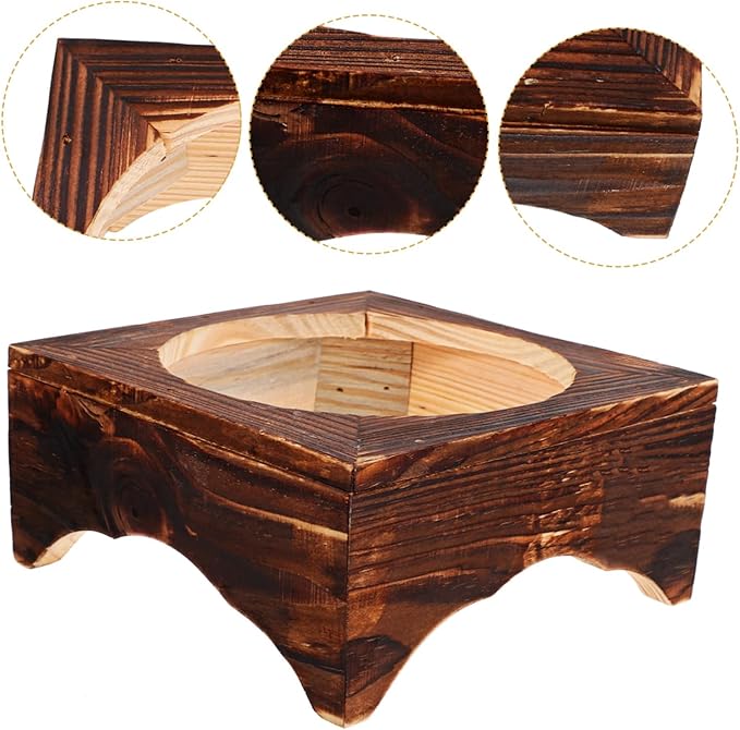 Korean Stone Pot Stand Non-slip Wooden Pot Rack for Rice Bowls for Casseroles Heat Insulating Stand for Home Restaurant