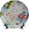 Garden Thibaut Floral Inspired Decorative Plate Decor for Table Kitchen Festival Custom Halloween Idea Gifts Wall Hanging Decoration Including Bracket And Special Hook, Multi Sizes by Choosing