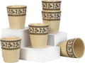Handmade Cantaritos de Barro Ceramic Tea Set – 6 Desi Kulhad Chai/Coffee Cups (5 oz Capacity), Lead-Free, Dishwasher & Microwave Safe, Glossy finish Clay Tea/kulhar/kullar - Ivory Color