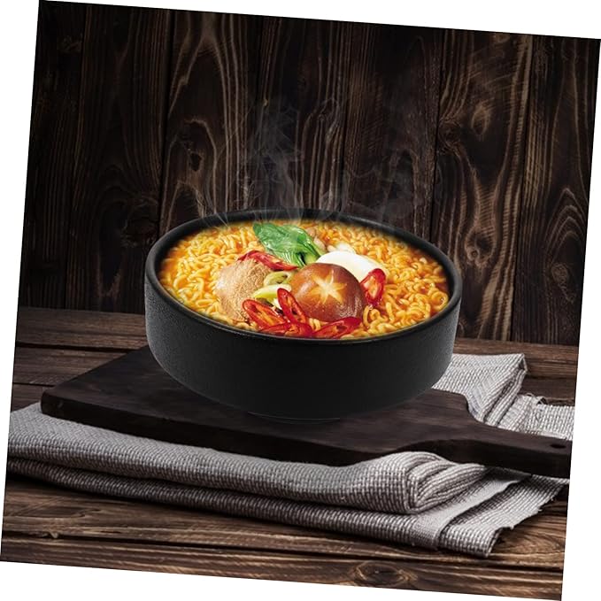 PRETYZOOM Frosted Ceramic Bowl Noodle Bowl Soup Boys and Girls Adults Easy to Clean