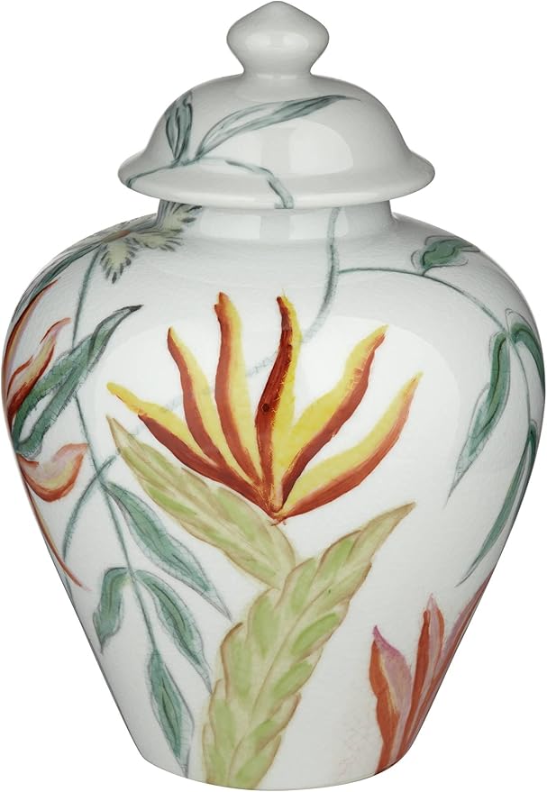 Sensei Red and White 3-Piece Ceramic Vase and Jar Set - Dahlia Studios