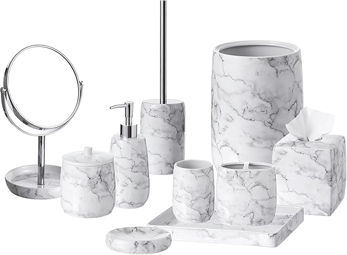 Bathroom Accessories - Ceramic Lotion Dispenser/Soap Pump (Marble Look)