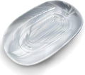 Soap Dish, Ceramic Soap Dish with Marble PatternShower, Soap Saver Tray for Bathroom, Kitchen Sink & Vanity, Multi-Use Holder for Jewelry, Rings, Keys (1 Pack, Grey-White)