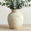 Ceramic Flower Vase Home Decor - 7.4 Inch Vintage Ceramic Vase Large Vases for Decor Living Room Large Ceramic Vase for Dining Room Bathroom Indoor and Outdoor Decoration