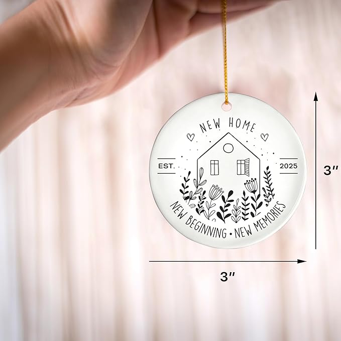New Home Ornament 2025, House Warming Gift, New Beginning, Housewarming Gifts, Presents for Women, Couple, New Home Gifts, First Home Together, Home Owners Gift Idea