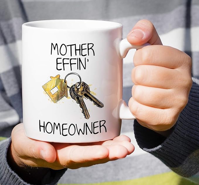 Retreez Funny Mug - Mother Effin Homeowner New Housewarming 11 Oz Ceramic Coffee Mugs - Funny, Sarcasm, Sarcastic, Motivational, Inspirational birthday gifts for friends, coworkers, dad mom her him