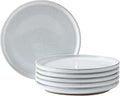 Ceramic Dinner Plates Set of 6,Stoneware 8 Inch,Microwave,Dishwasher and Oven Safe,Porcelain Dessert Plates for Pasta,Salad and Steak,Christmas Gift,Dishes for Kitchen,Scratch Resistant,White