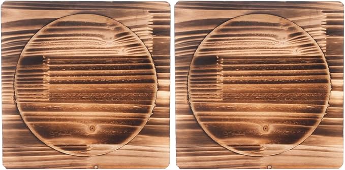 Unomor 2pcs Heat Insulation Pad for Korean Stone Bowls, Sturdy Wooden and Stone Mat Set for Hot Dishes, Kitchen Counter Protection, 6.29 Inches