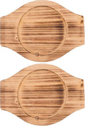 2pcs Korean Stone Bowl Trivet Wooden Trivets for Hot Dishes Hot Pot Base Wood Serving Tray Casserole Ceramic Pot Mat Cup Coasters for Home Restaurant Cooking Soup & Food (Inner Circle: 10.5cm)