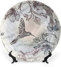 XISUNYA 8 Inch Decorative Plate, Hummingbird Tableware Plate, Birds Hibiscus Flowers Print Ceramic Wall Hanging for Fine Dining for Upscale Events, Dinner Parties, Weddings, Catering